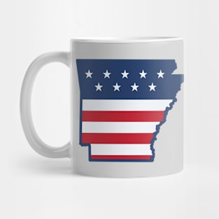 Stars and Stripes Arkansas Mug